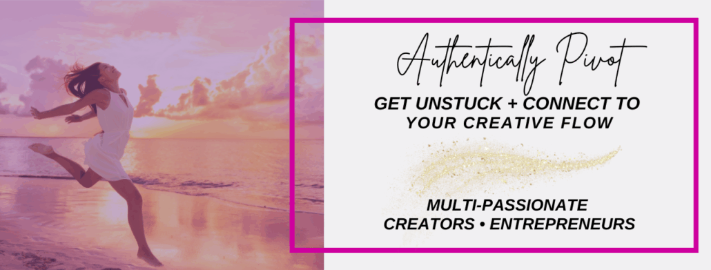 banner for authentically pivo get unstuck + connect to your creative flow by patty rose